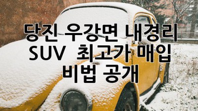 당진 우강면 내경리 SUV 🚘 최고가 매입 비법 공개!